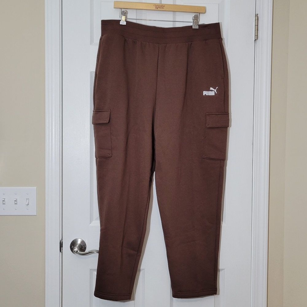NWT PUMA Warm Brown Mid Rise Straight Active Cargo Pant Size XXL - Picture 2 of 8